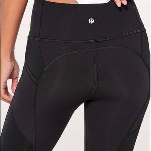 Retired Lululemon All The Right Places 28 inch pant, black, size 6